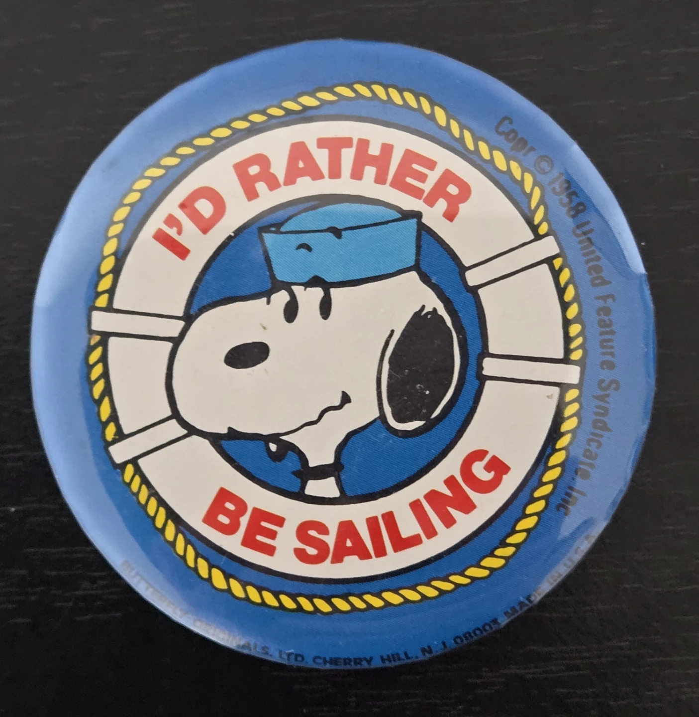 10 Vintage 1952/65 UFS Snoopy/Peanuts Buttons - photo 3
