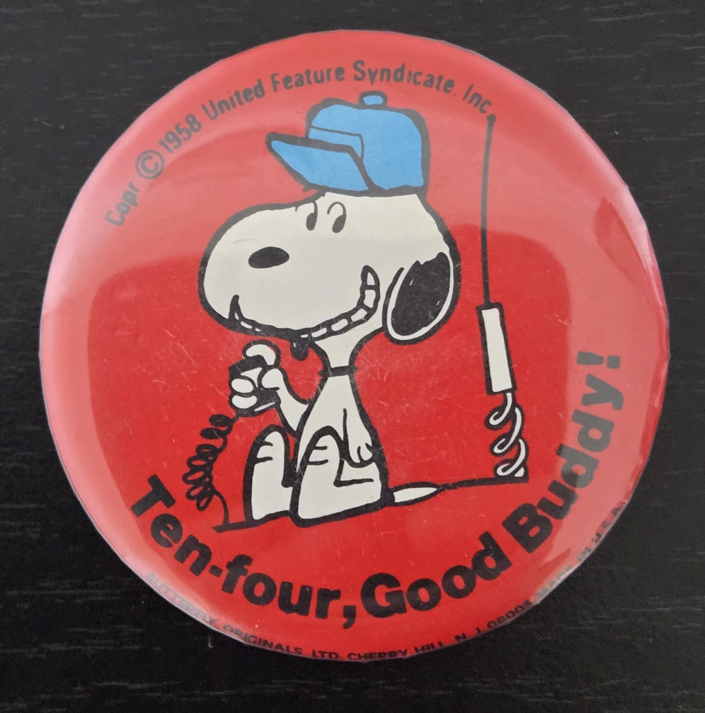 10 Vintage 1952/65 UFS Snoopy/Peanuts Buttons - photo 4