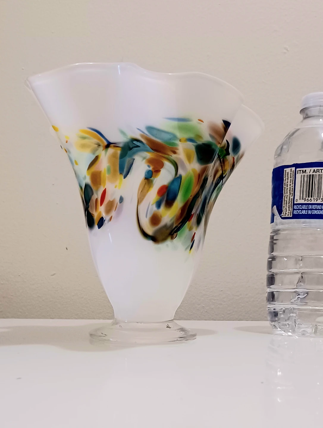 Vtg Signed Italian Handmade Murano Crystal Vase - photo 4