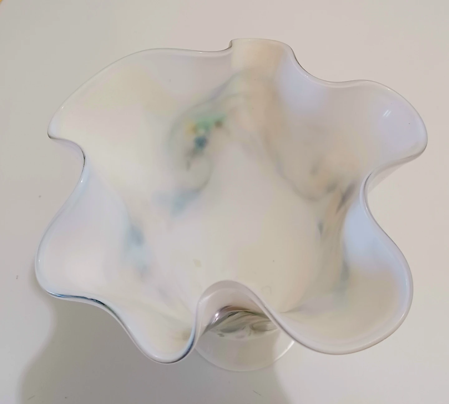 Vtg Signed Italian Handmade Murano Crystal Vase - photo 5