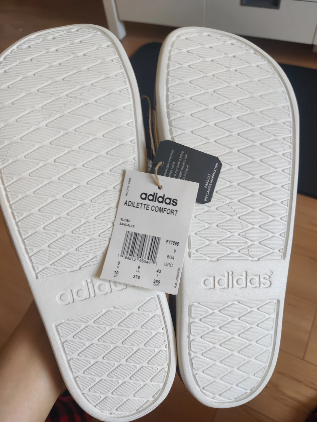 Brand New Adidas Adilette Comfort Slides - Rose Gold/Silver - photo 2