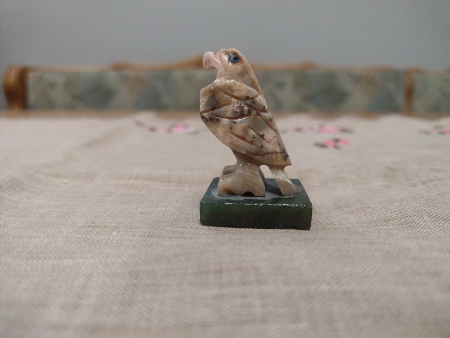Carved Stone Eagle Figurine