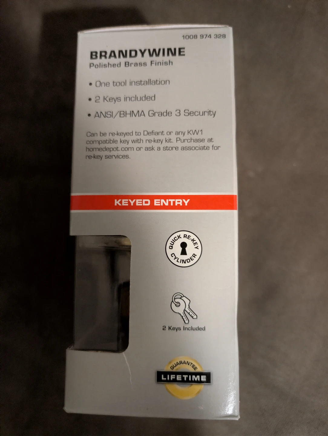 Keyed Entry Lockset - Polished Brass - photo 3
