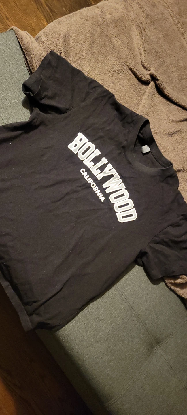 Black Hollywood California T-Shirt - Size L