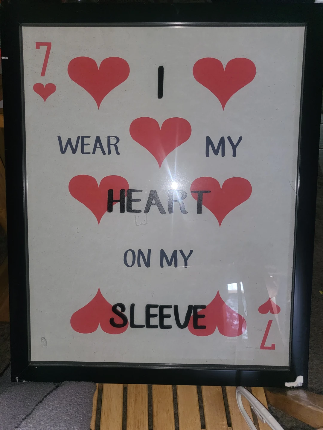 Framed "I Wear My Heart On My Sleeve" Art