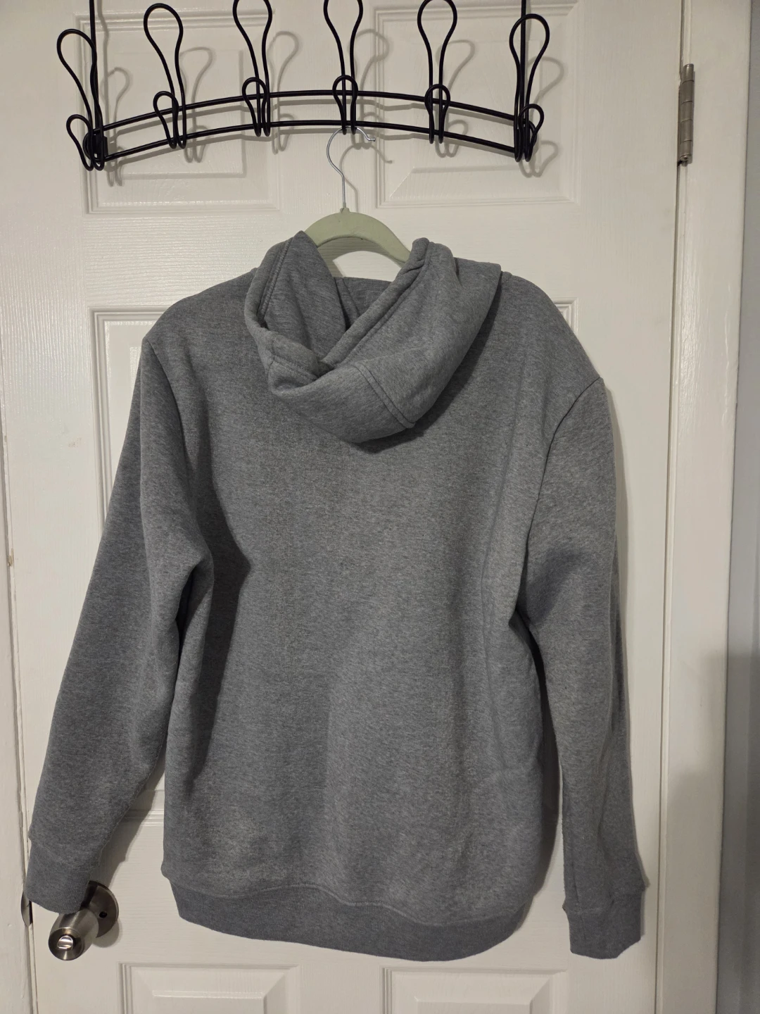 Grey Hoodie with Black Graphic Design - photo 2