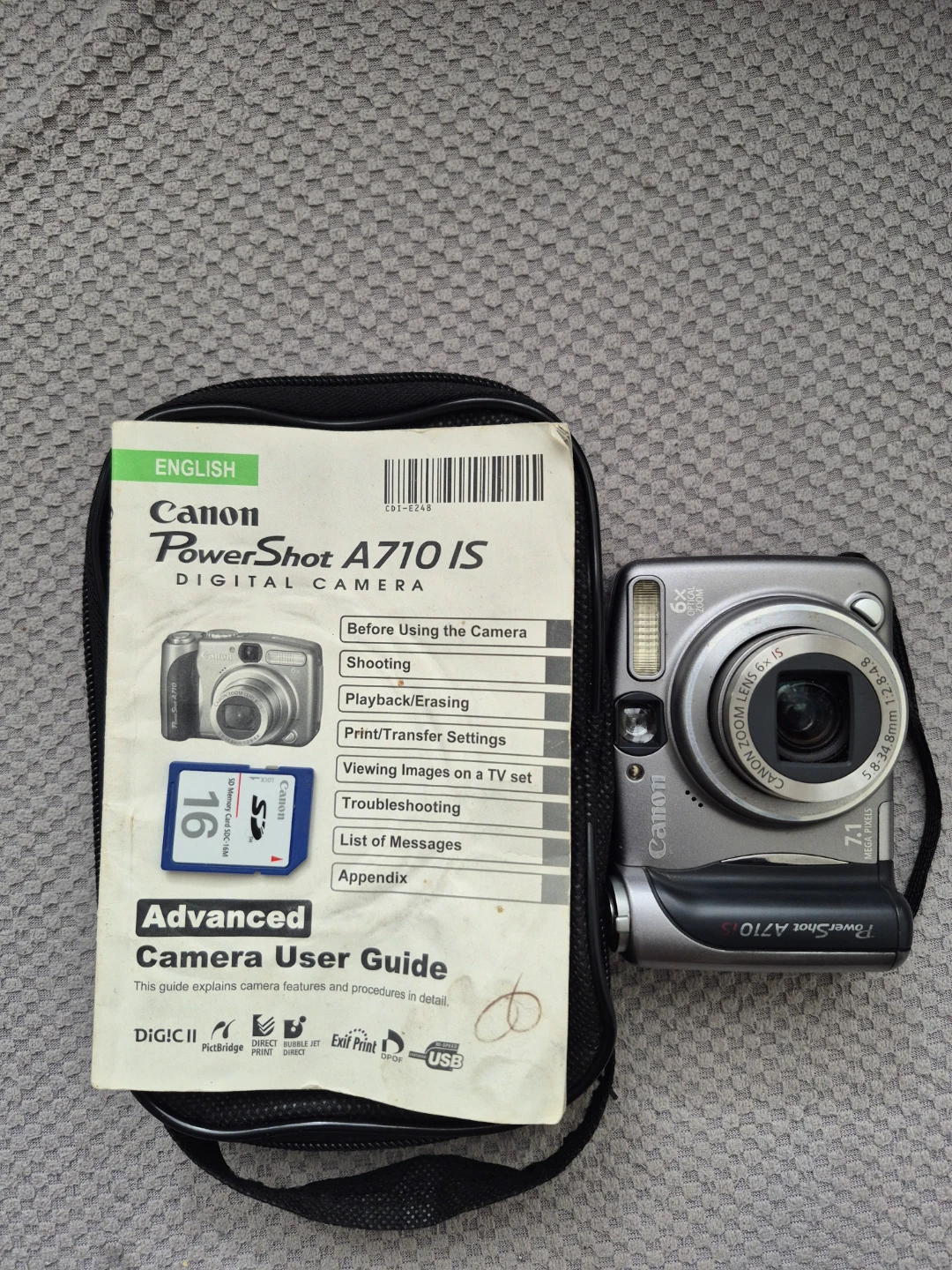 (NEEDS REPAIR) Canon PowerShot A710 IS with 16 MB SD Card - photo 4
