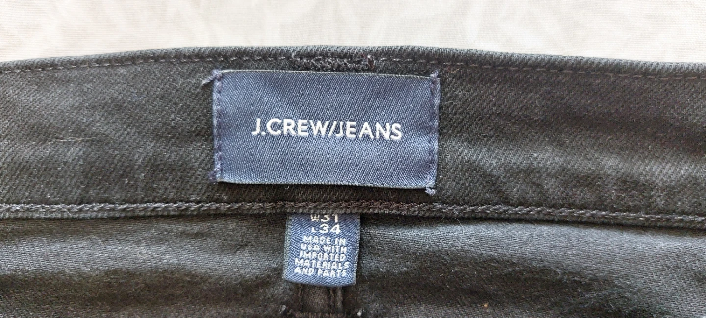 J. Crew Slim Jeans Black W31 L34 - photo 2