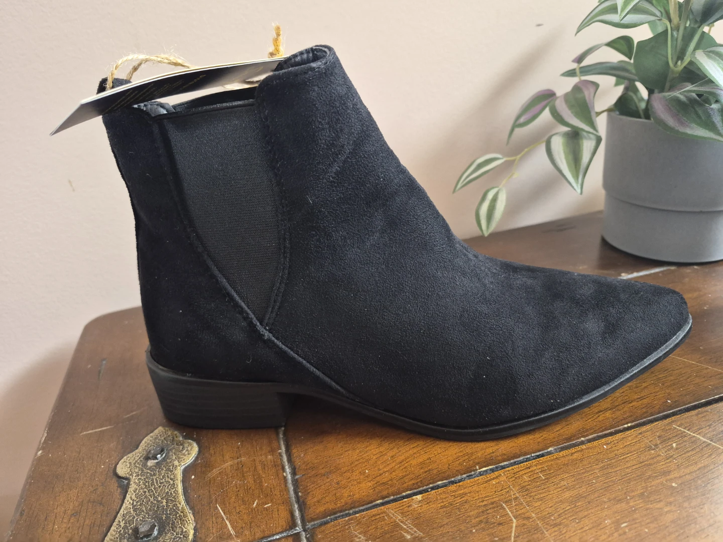 Women's Black Suede Ankle Boots - photo 3