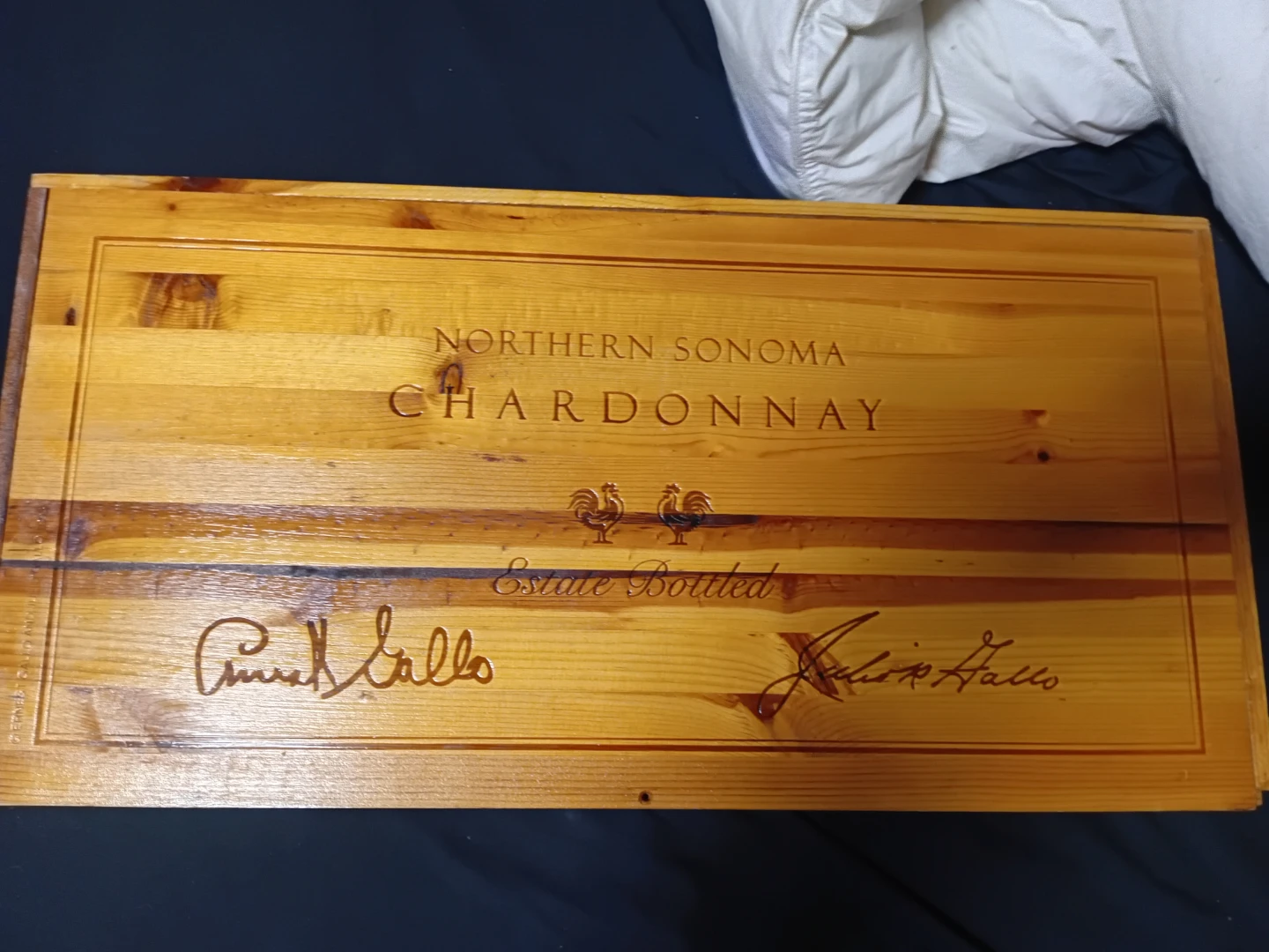 Wooden Wine Box Northern Sonoma Chardonnay