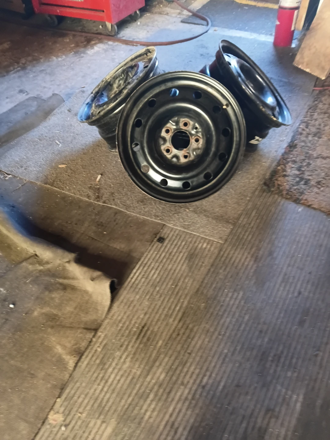 Set of 4 Black Steel Rims