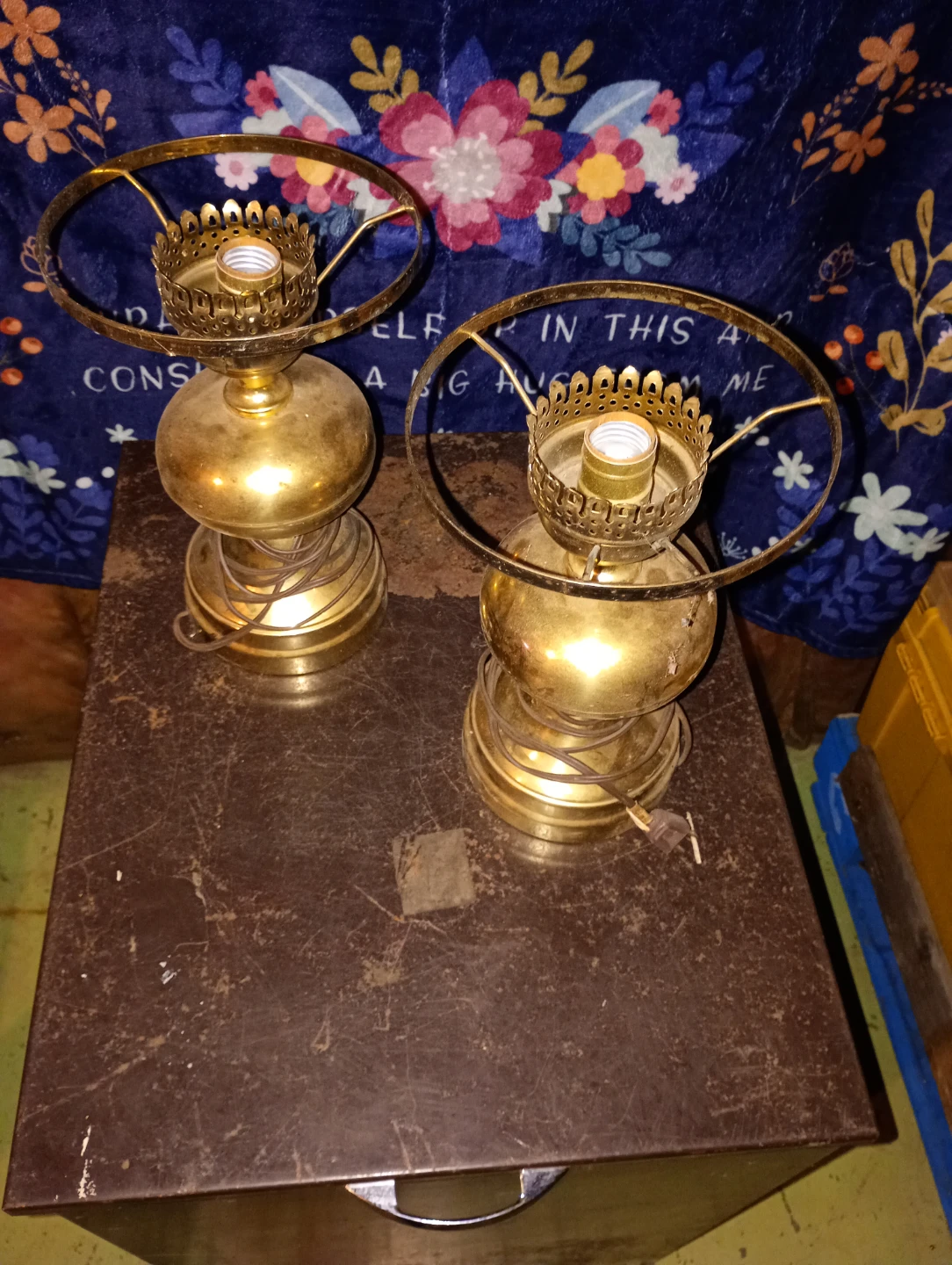 Vintage Brass Table Lamps (Pair) - photo 2