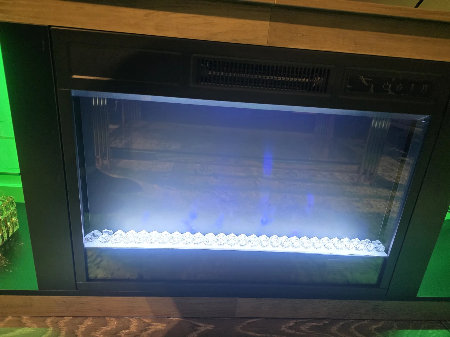 TV Stand with Electric Fireplace and LED Lights - photo 4