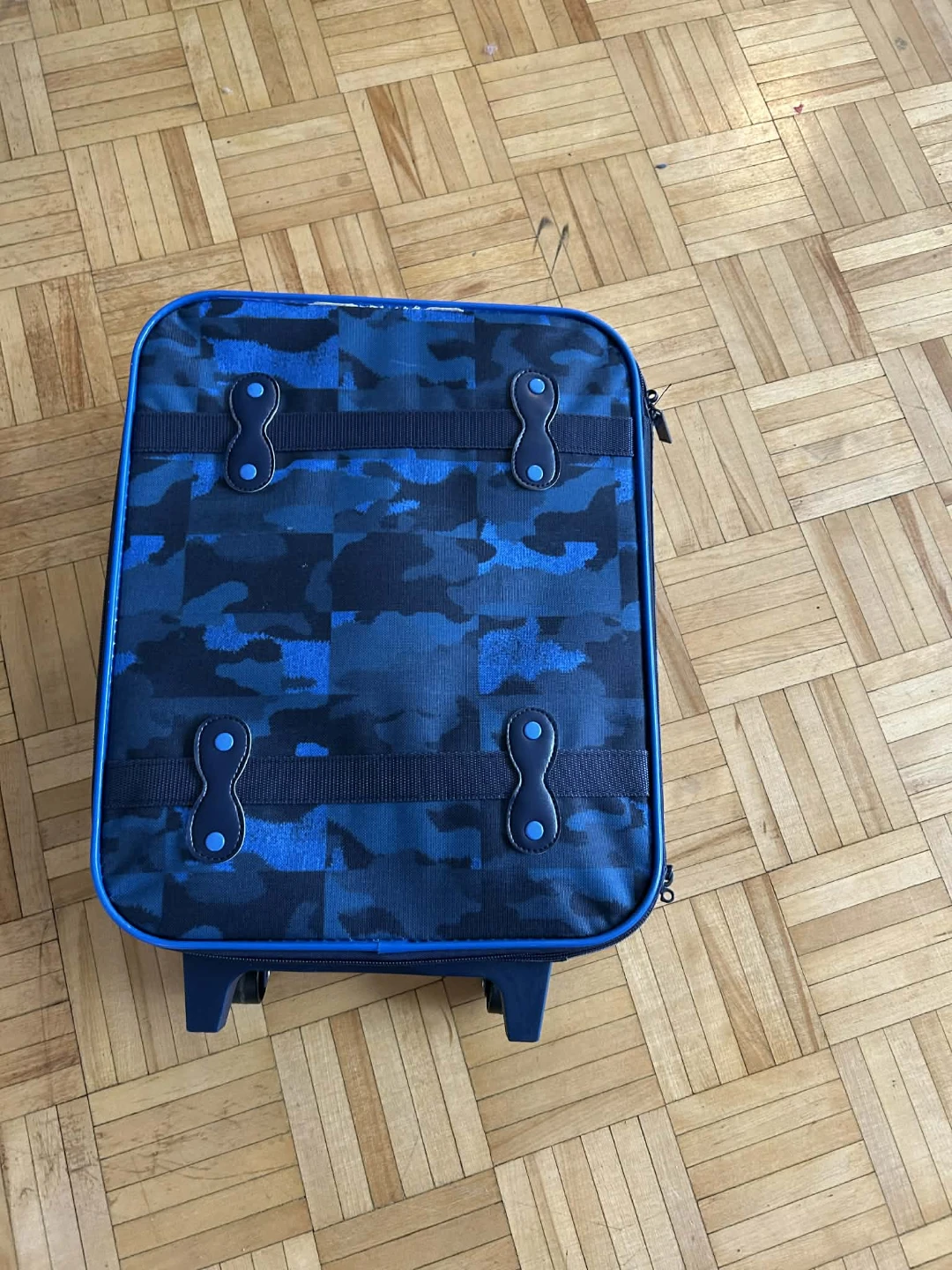 Blue Camo Rolling Suitcase