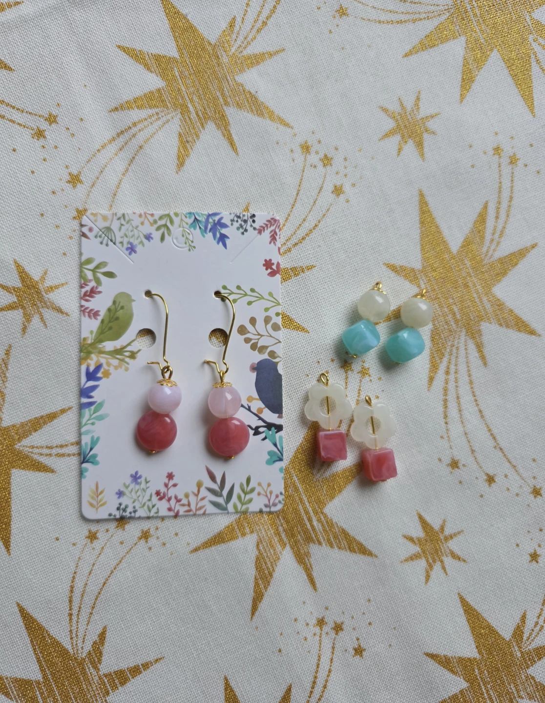 NEW Set of beaded interchangeable earrings