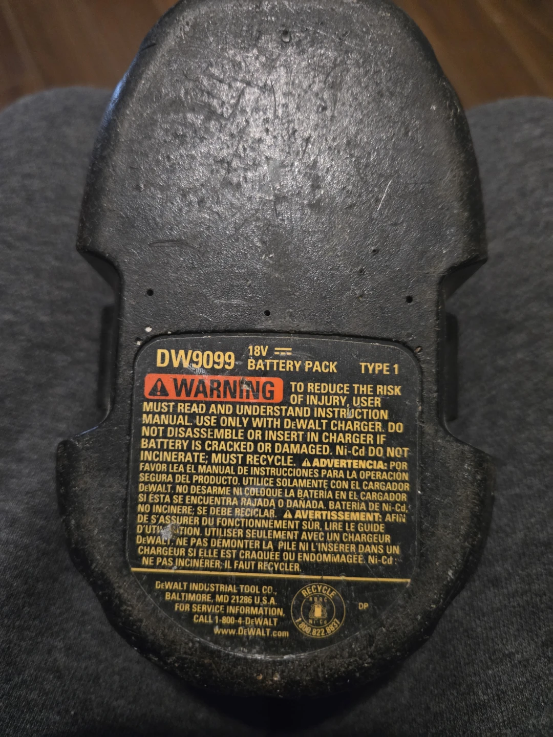 DEWALT 18V Battery Pack DW9099 - photo 5