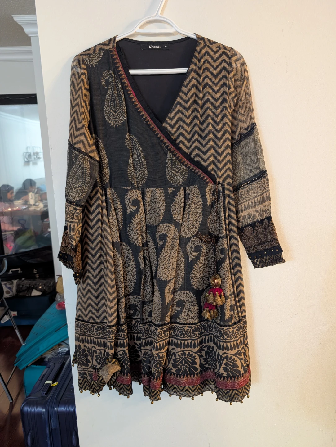 Khaadi Women's Printed Wrap Dress Size 10