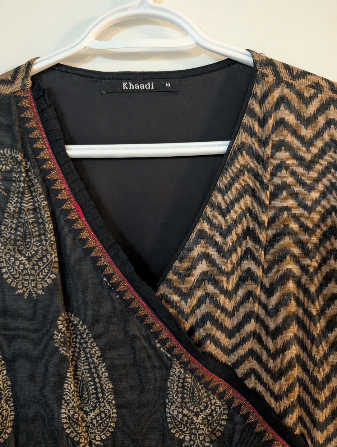 Khaadi Women's Printed Wrap Dress Size 10 - photo 2