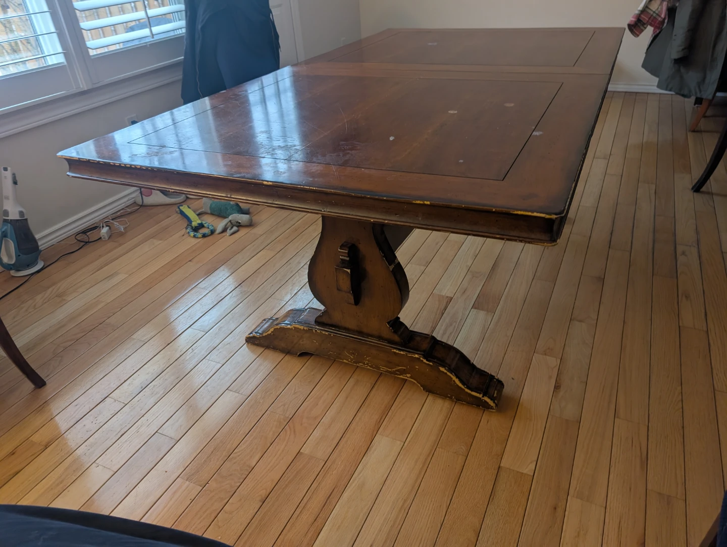 Wooden Dining Table with Extendable Leaf - photo 4