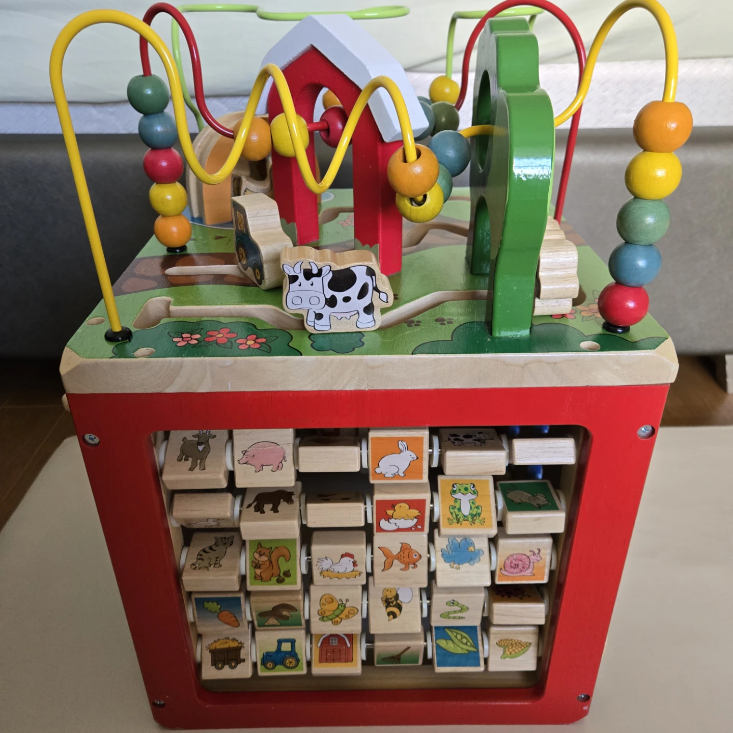 Wooden Activity Cube with Farm Animals - photo 2