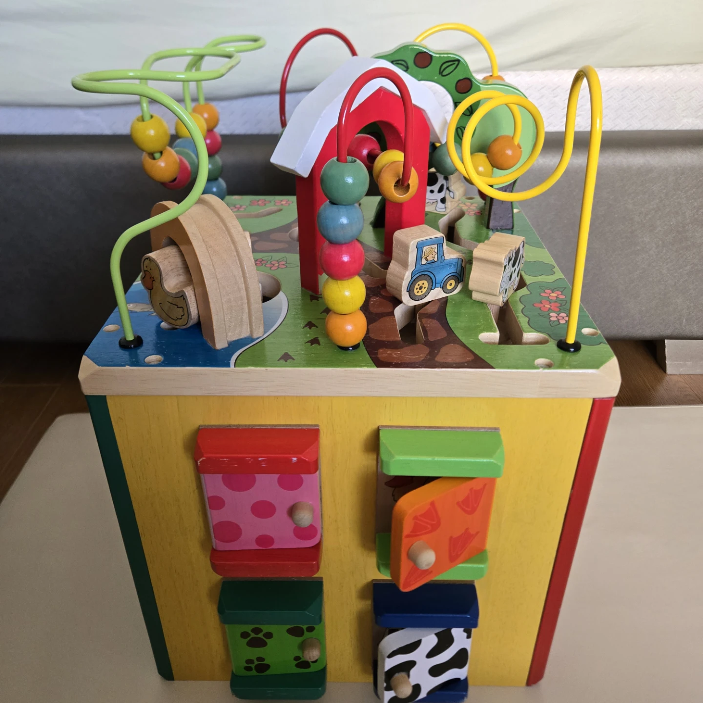 Wooden Activity Cube with Farm Animals - photo 3