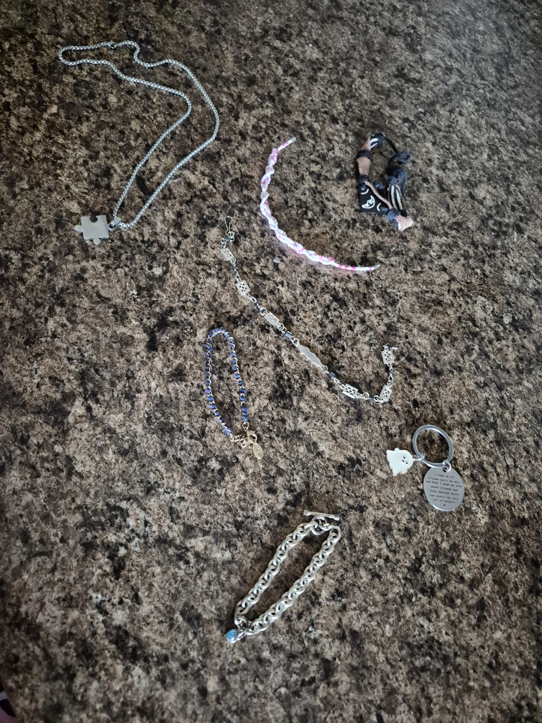 Mixed Lot of Necklaces, Bracelets and key chains