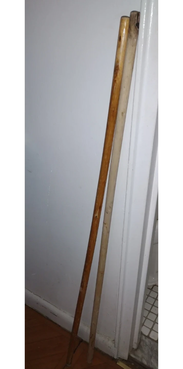 Two wooden handles