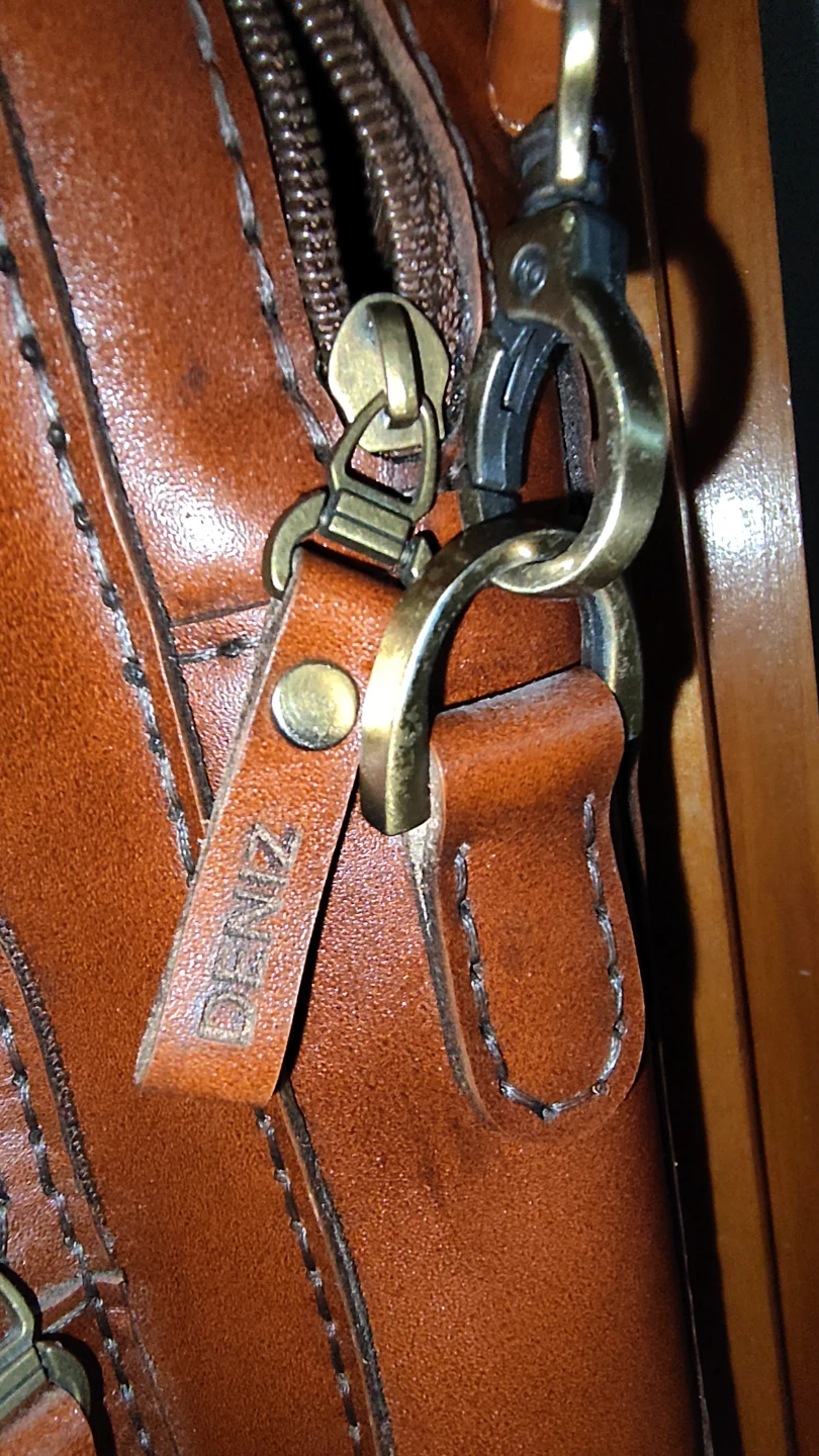 Deniz Leather Brown Satchel Bag - photo 4