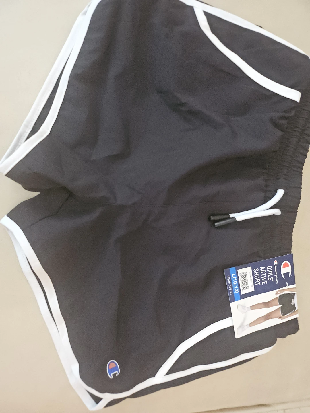 Champion Girls' Active Shorts Black Size L (10/12)