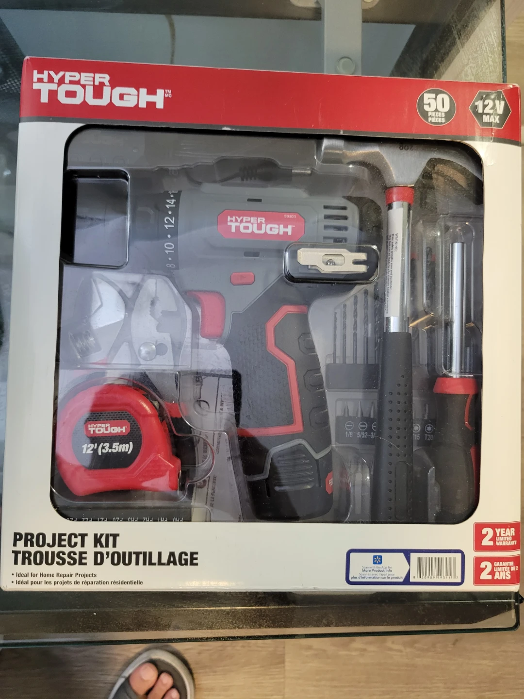 Hyper Tough 50-Piece Project Tool Kit with 12V Drill
