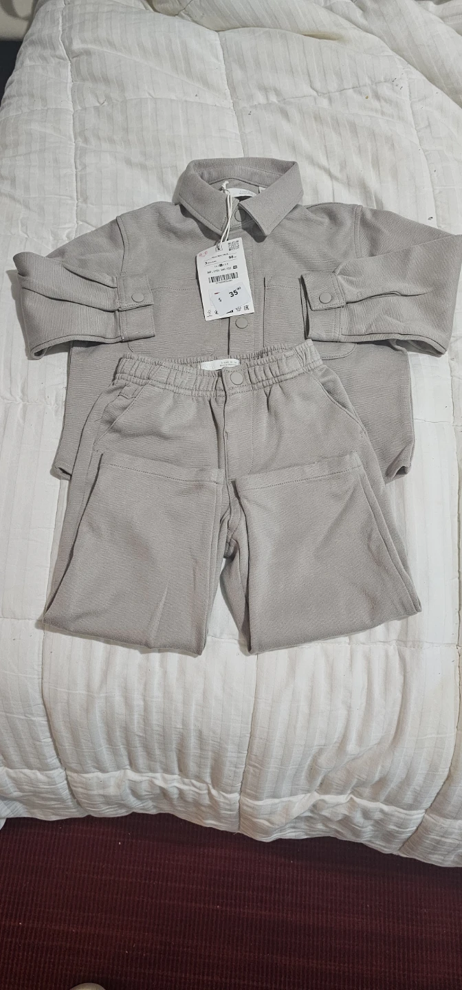 Zara Kids Set - Grey Trousers and Shirt