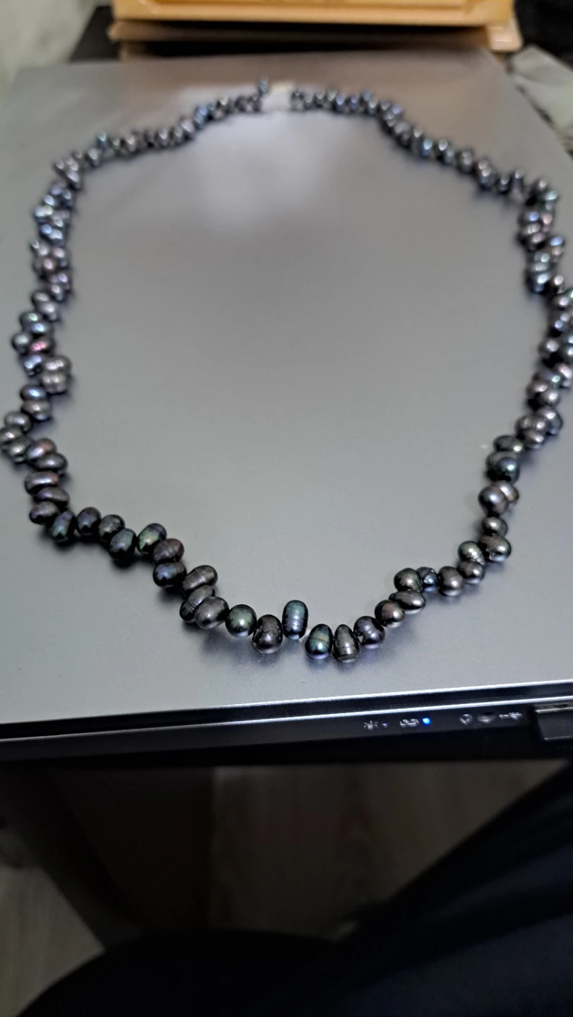 Dark Peacock Freshwater Pearl Necklace