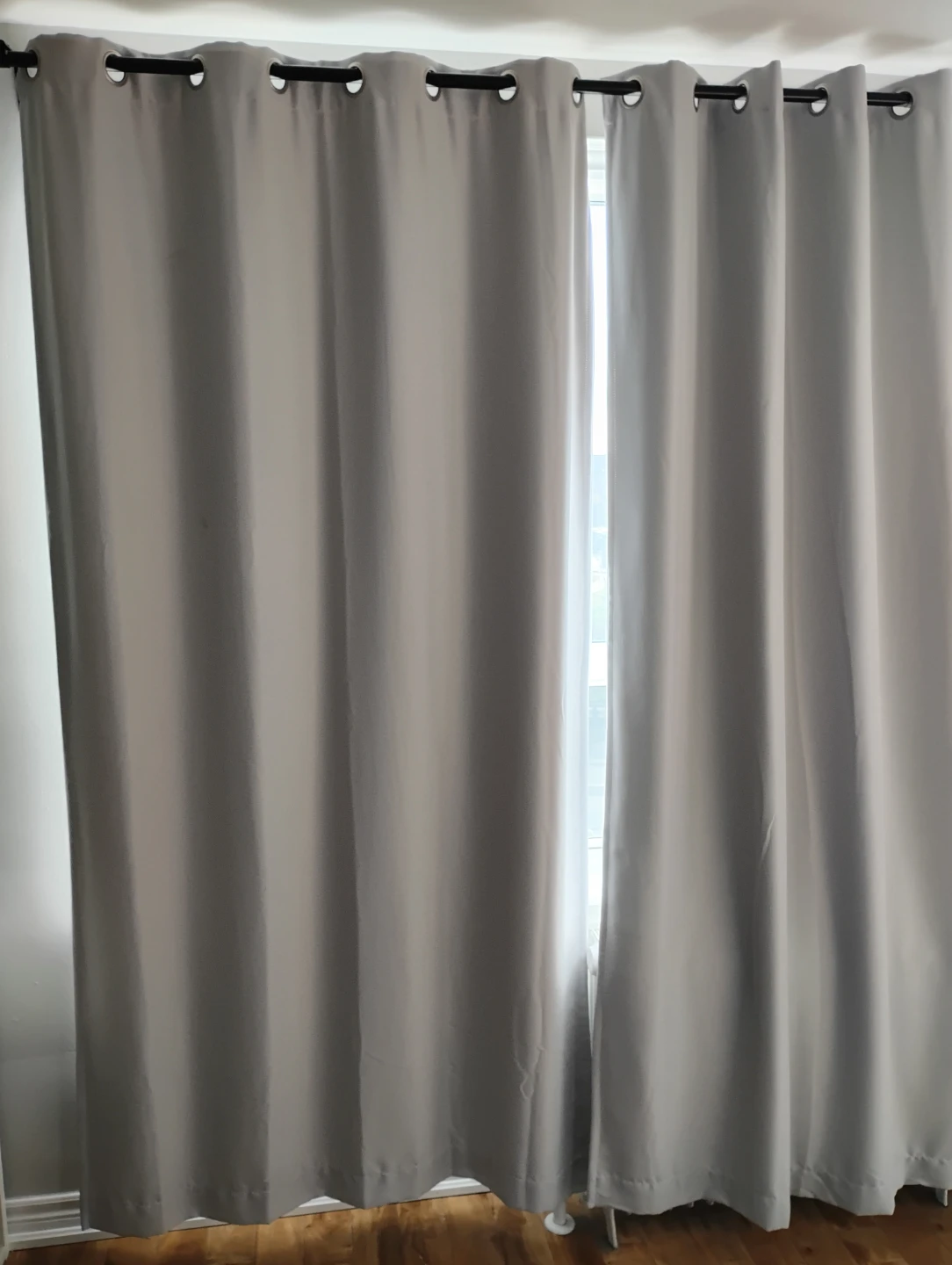 Light Grey blackout Grommet Curtains