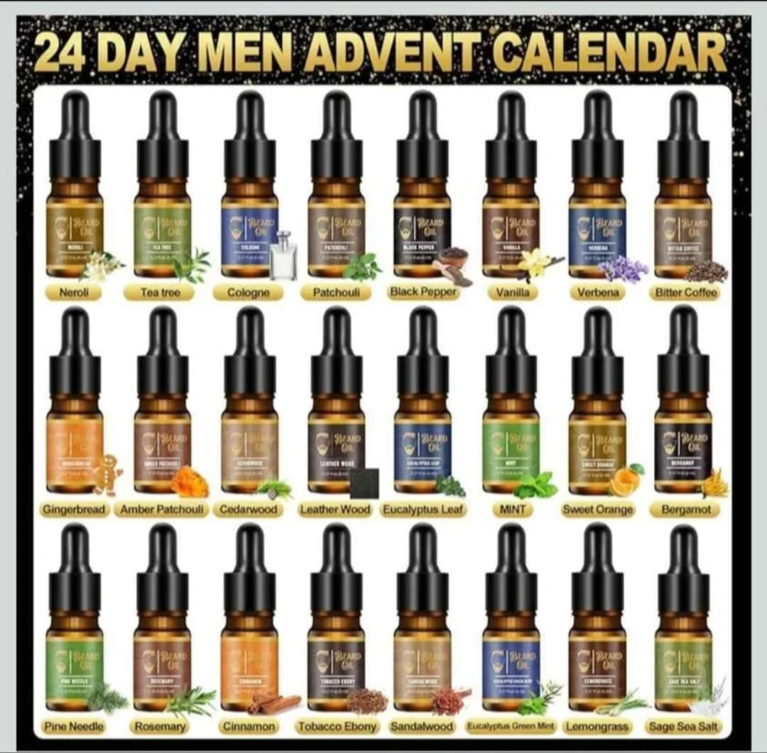 24pcs Beard Oil Advent Calendar 2025 Christmas,birthday Gift ... - photo 2
