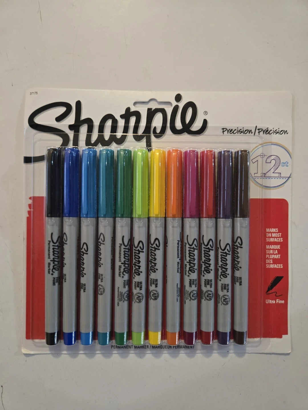 Sharpie Ultra Fine Point Permanent Markers - 12 Colour Set