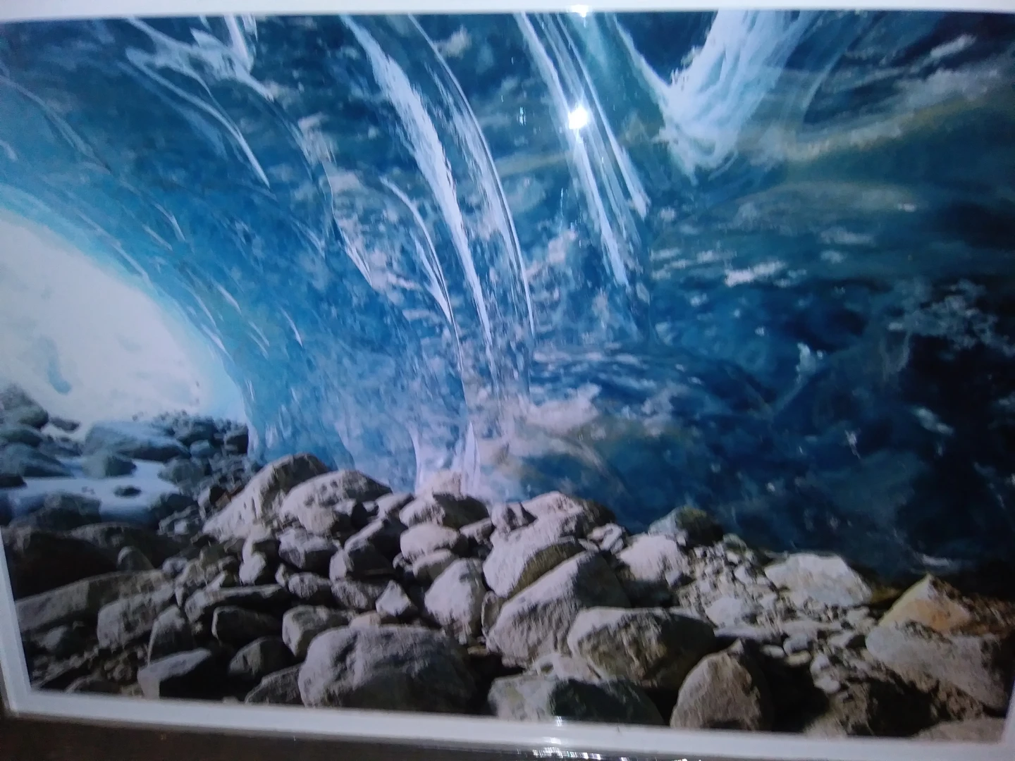 Framed Wall Art Print - Ice Cave Scene - photo 3