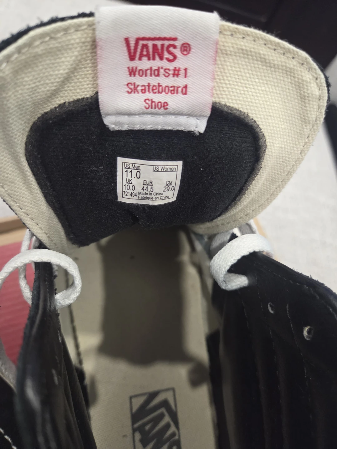 Vans Sk8-Hi Black Skate Shoes US Men's 11 - photo 3
