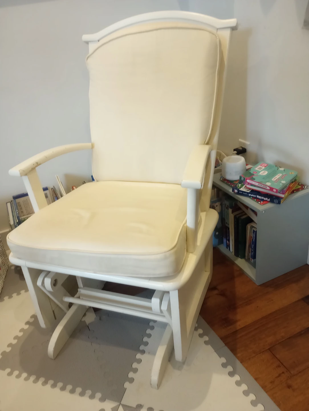 Cream Glider Rocking Chair