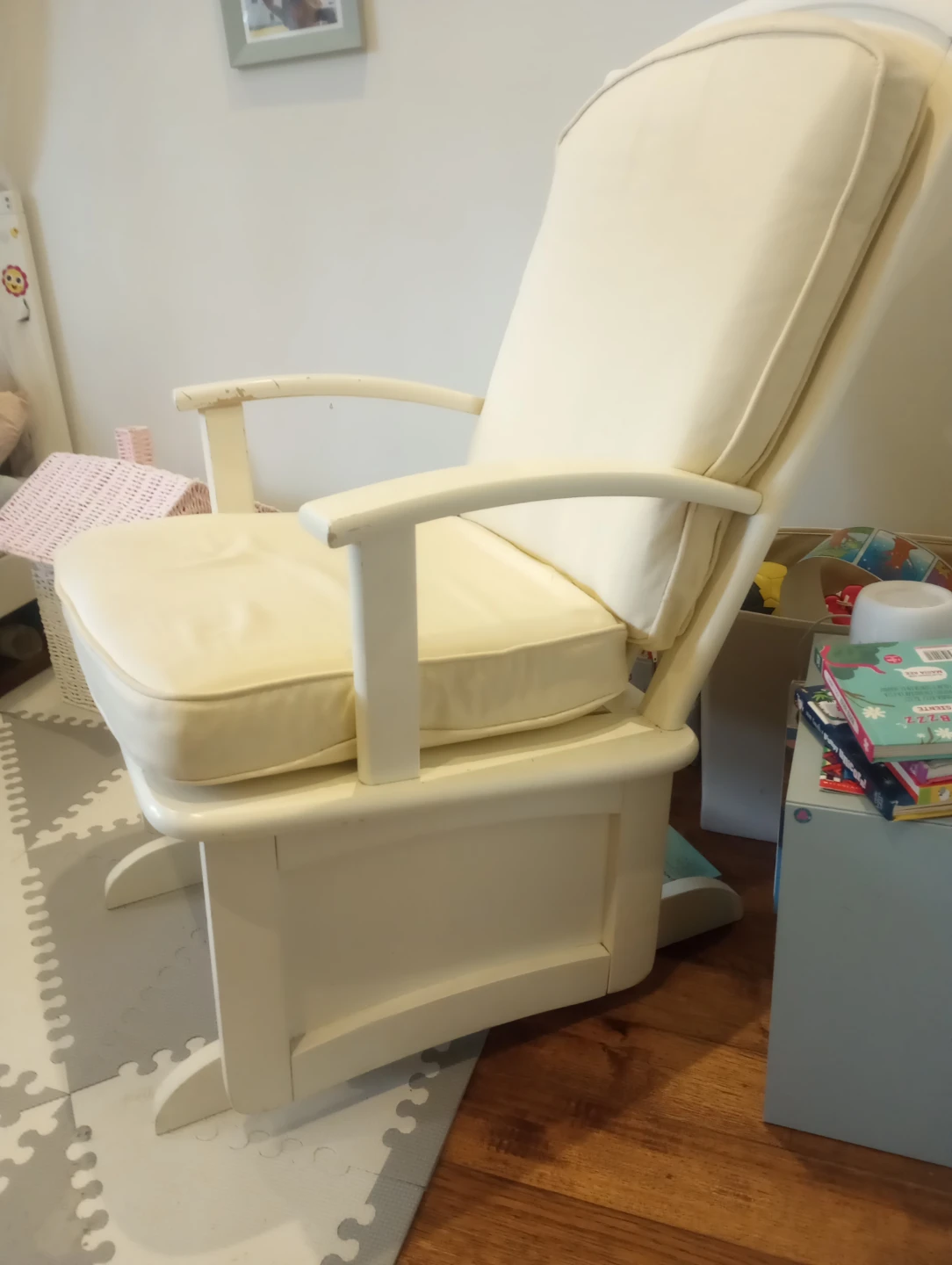 Cream Glider Rocking Chair - photo 2