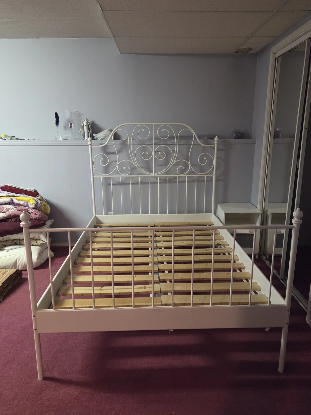 White Metal Bed Frame