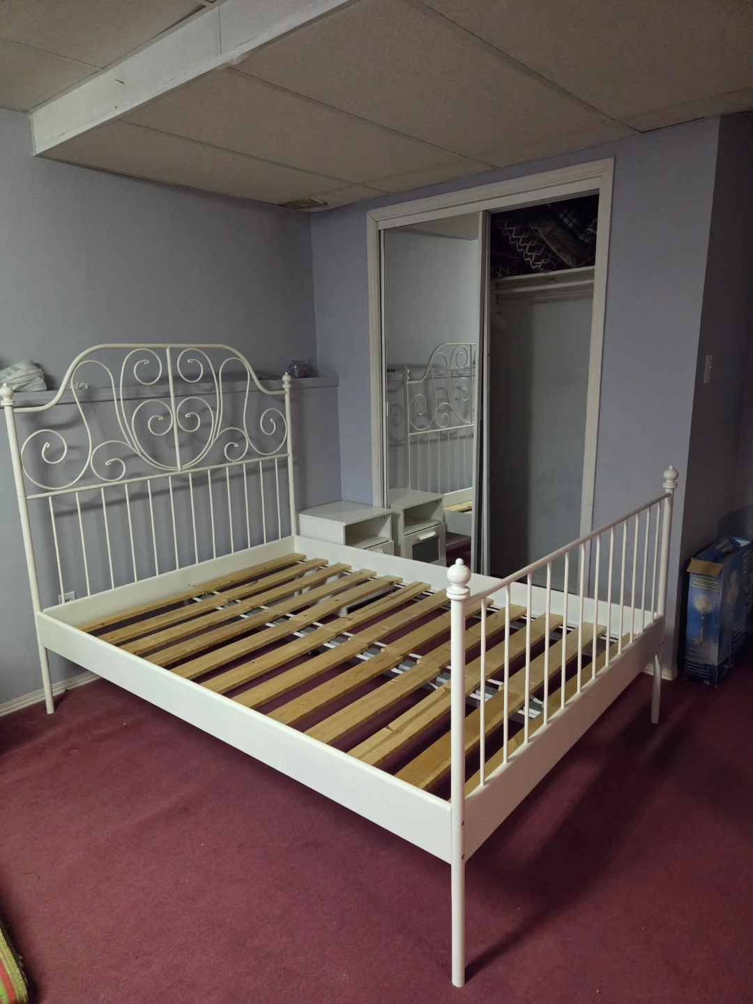 White Metal Bed Frame - photo 2