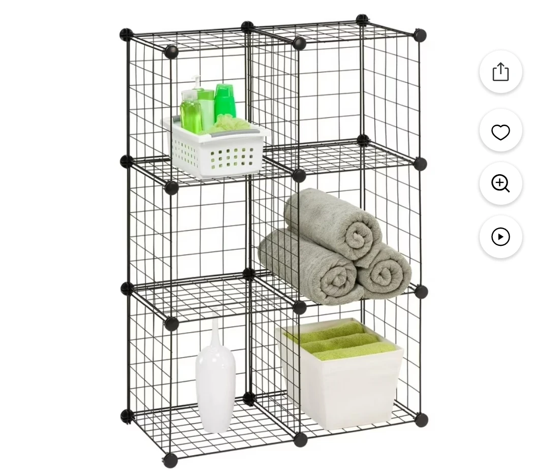 Black Wire Cube Storage Organizer