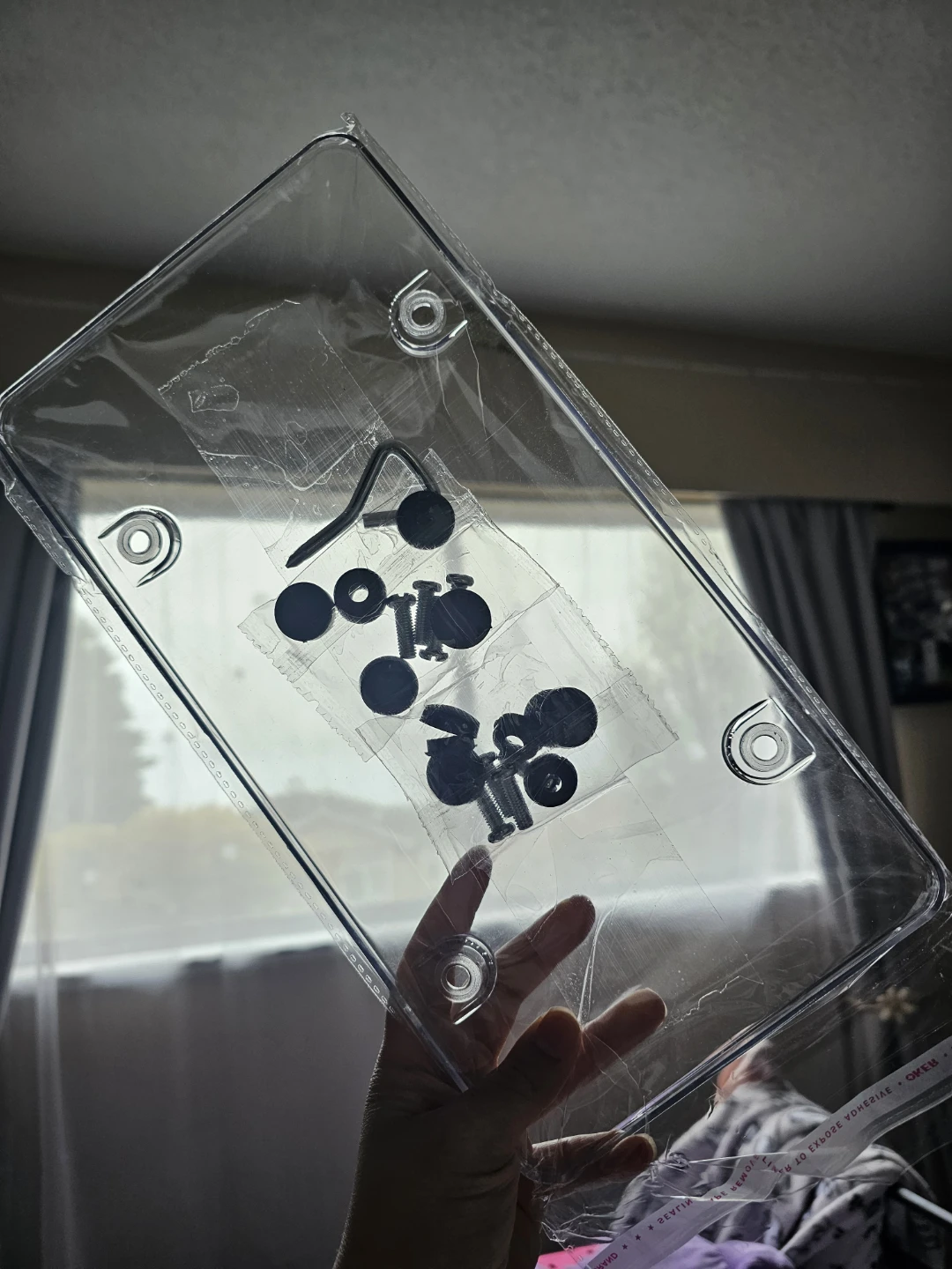 Clear License Plate Cover with Hardware - photo 2