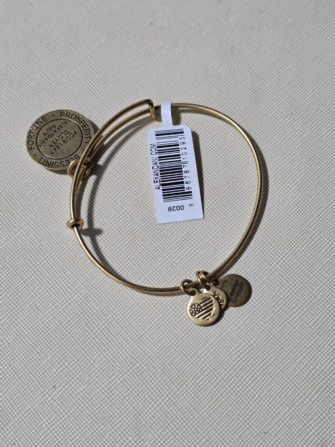 Alex and Ani Four Leaf Clover Charm Bangle Bracelet - photo 2