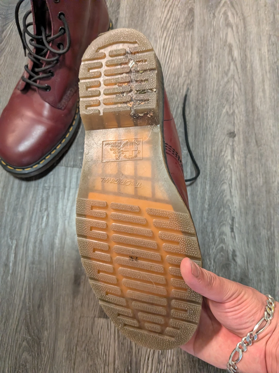 Dr. Martens 1460 Cherry Red Smooth Leather Boots UK 12 - photo 4