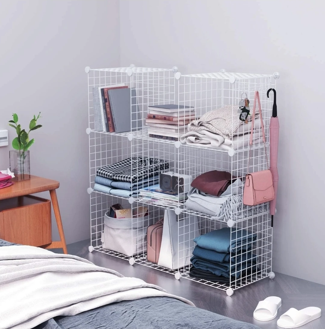 White Wire Cube Storage 8 Shelving Unit - photo 2