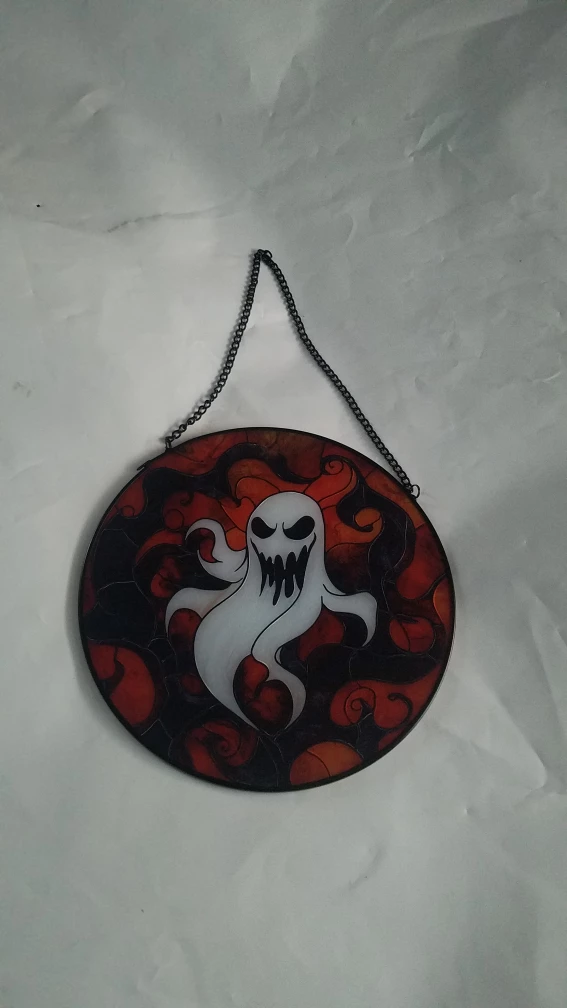 Halloween Ghost Stained Glass Suncatcher - photo 2
