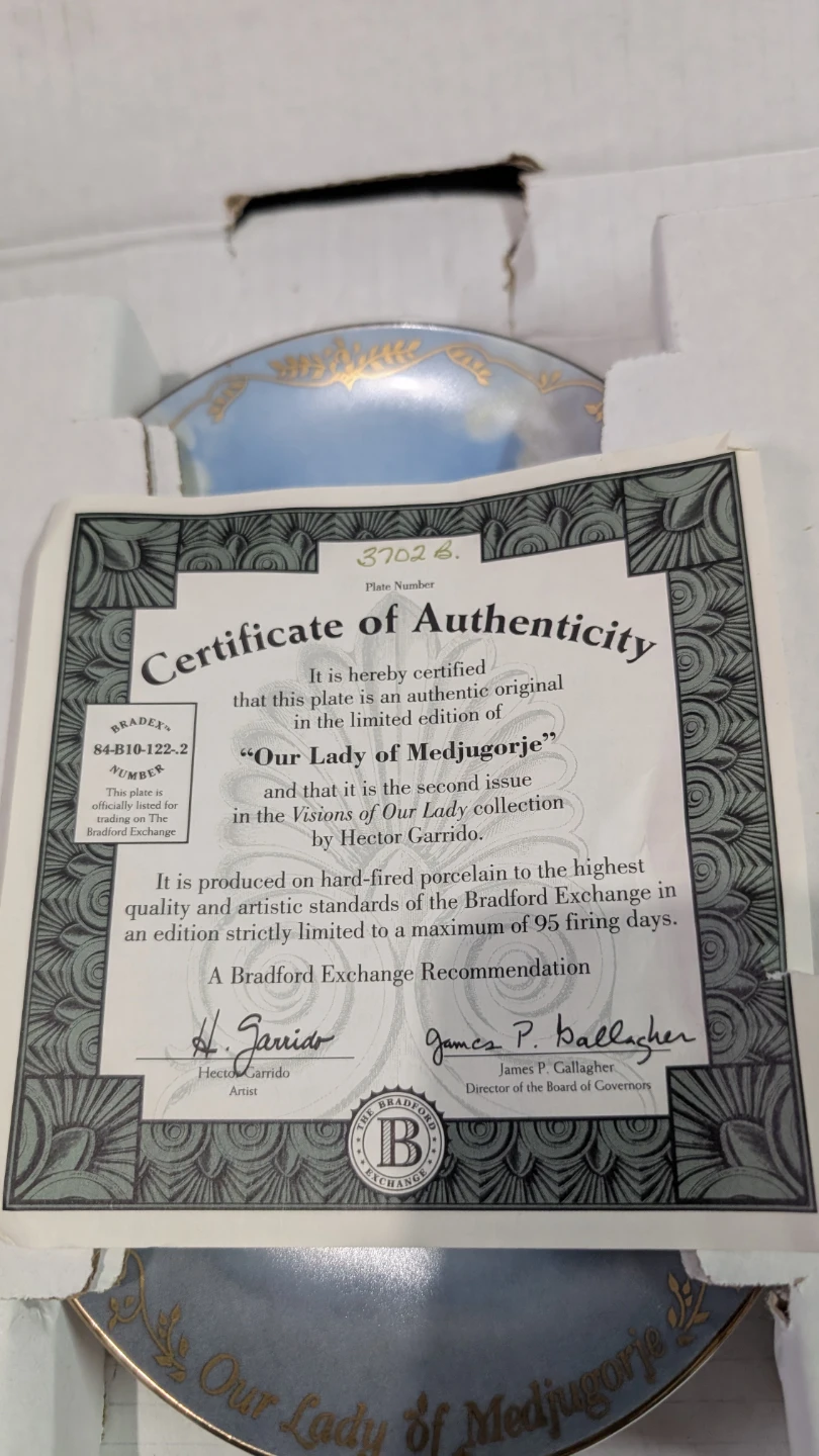 The Bradford Exchange Our Lady of Medjugorje Collector Plate - photo 3