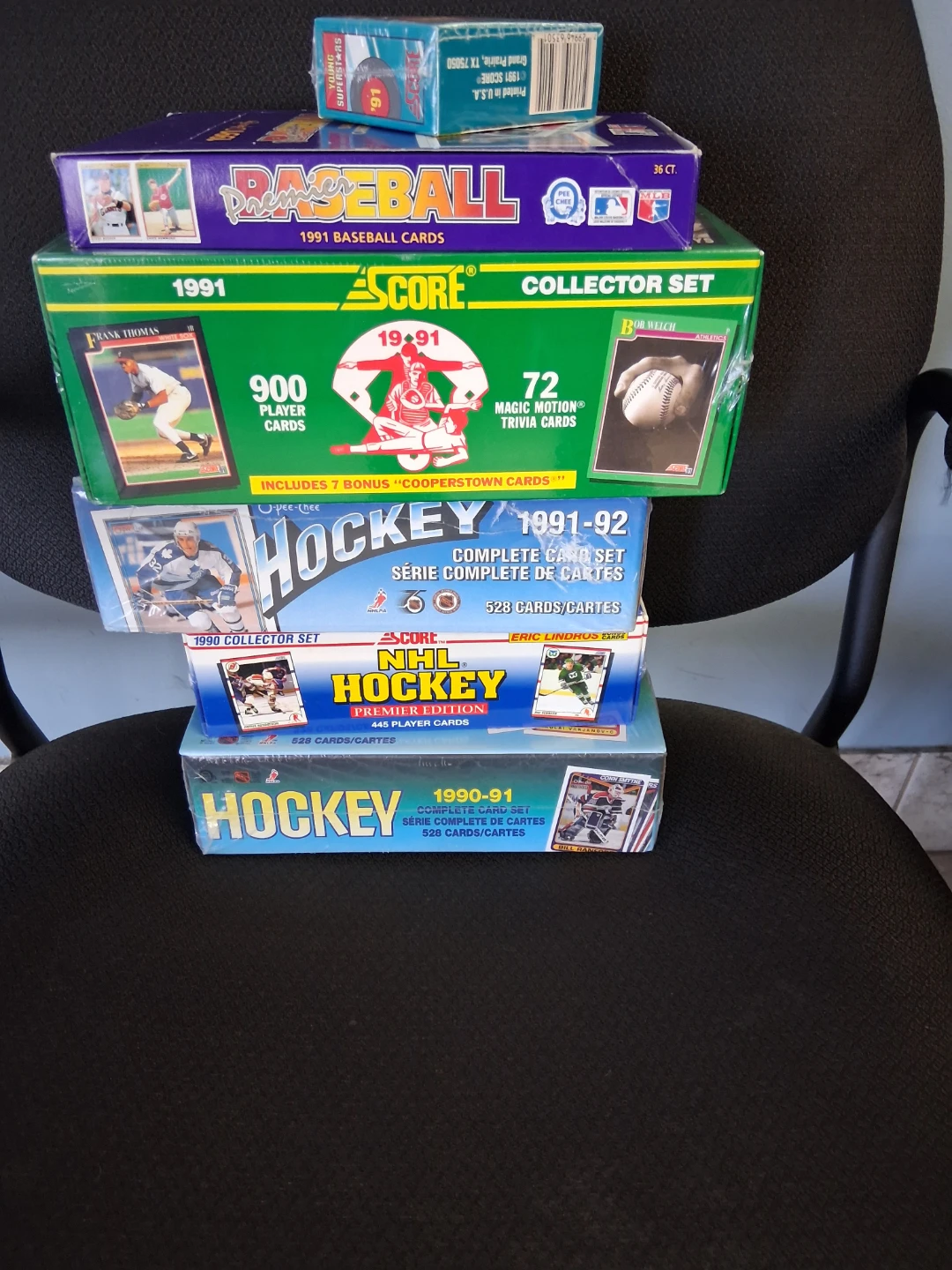 Hockey cards,  baseball cards