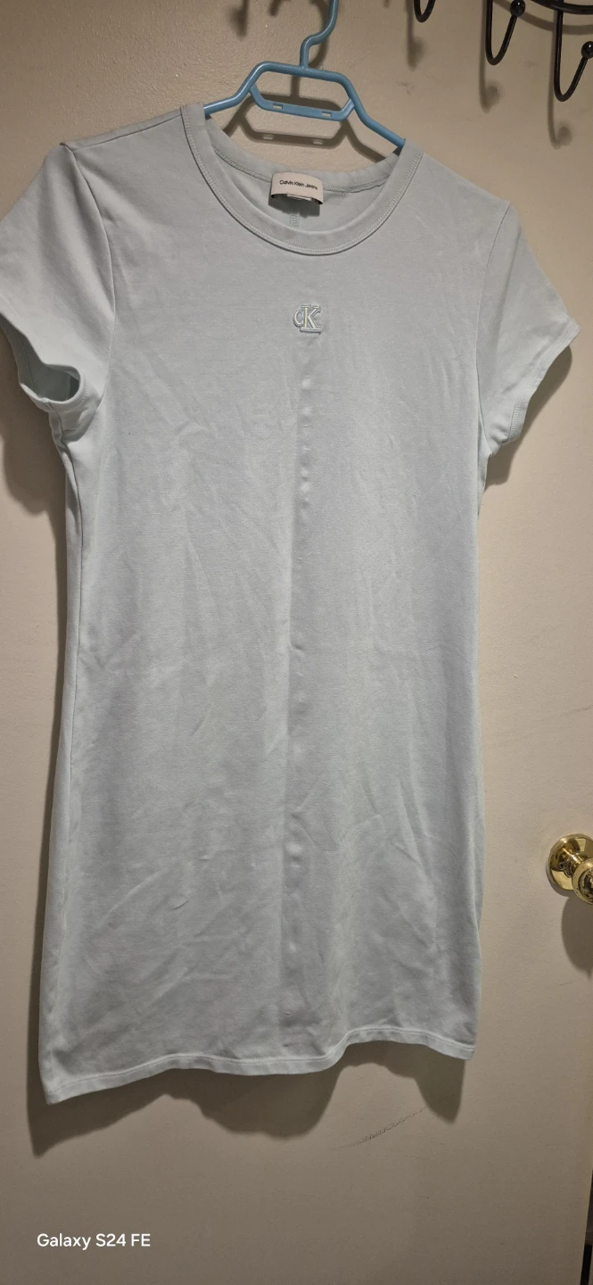 Calvin Klein Jeans Light Blue T-Shirt Dress - photo 3